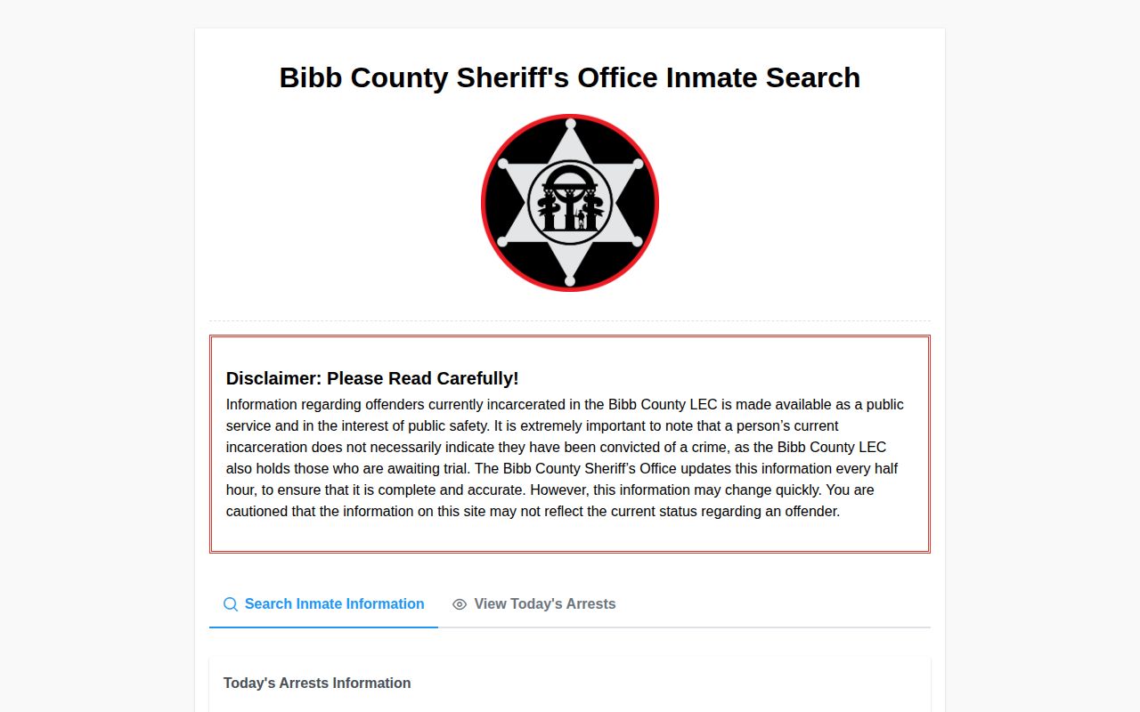 Bibb County 24 hour release check using sheriff today's arrests source