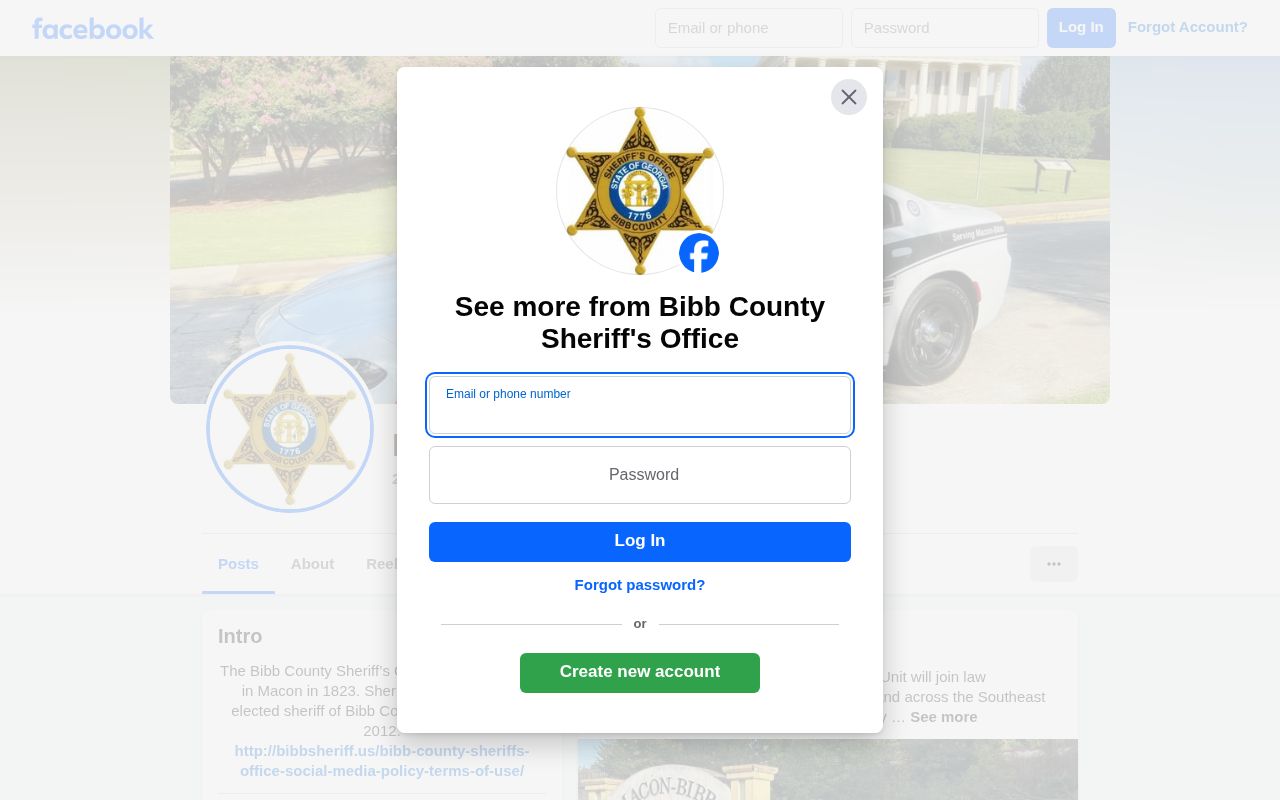 Bibb County 24 hour release local sheriff social context